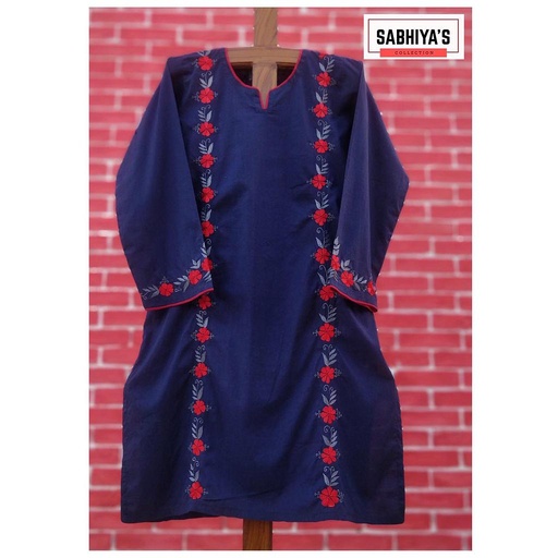 [PK5859-CW-PRT-016750] Indigo Floral Chain Shirt