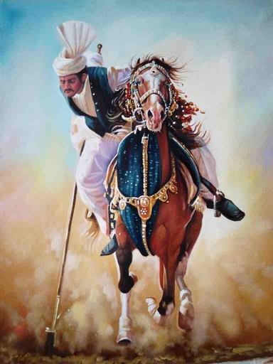 [PK5259-AR-OIL-017605] Horse Painting