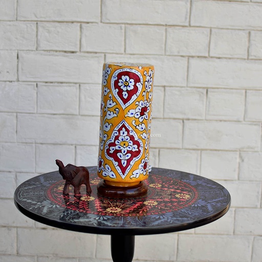 [PK1918-HM-LMP-19476] Hand Painted Camel Skin Lamp