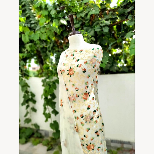 [PK6788-CW-UNS-019788] 2- Piece Unstitched kameez Dupatta