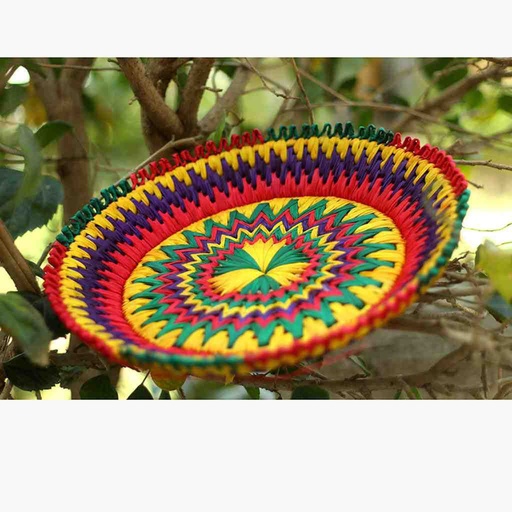 [PK6806-HM-KIT-019917] Hand woven basket for bread / Chabbi