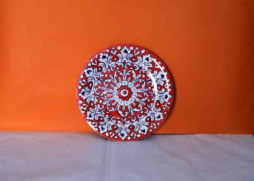 [PK0363-HM-TBW-022375] Blue Pottery Plate (Large)