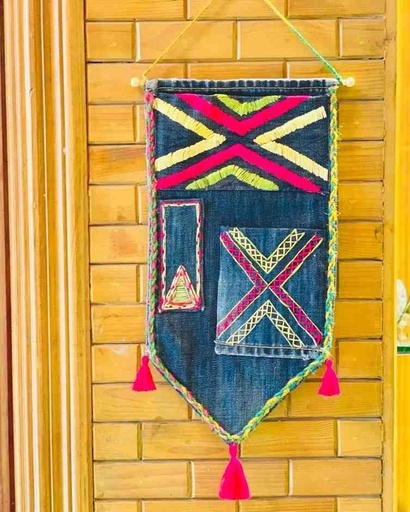 [PK4905-HM-WLH-022522] Denim Wall Hanging