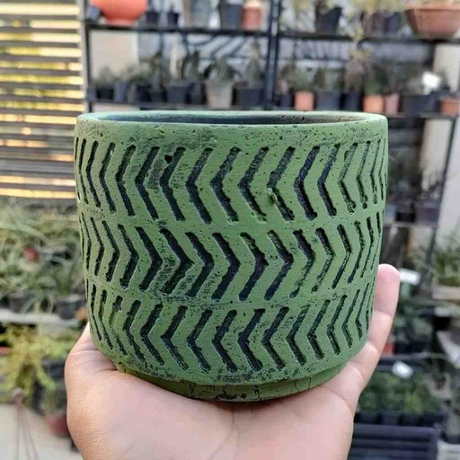 [PK0849-HM-PLN-024255] Round Arrow Vintage Pot 