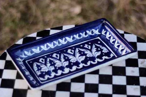 [PK4699-CF-BPO-024720] Blue Pottery Small Dish