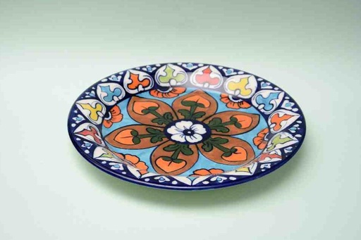 [PK0023-CF-BPO-025540] Blue Pottery Dinner Plate