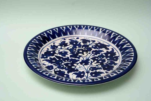 [PK0023-CF-BPO-025541] Blue Pottery Dinner Plate