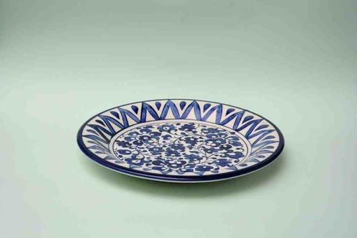 [PK0023-CF-BPO-025548] Blue pottery Dinner plate     