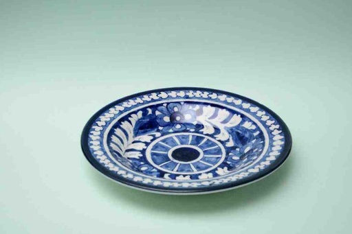 [PK0023-CF-BPO-025550] Blue Pottery Dinner Plate