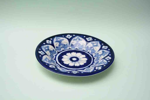 [PK0023-CF-BPO-025554] Blue Pottery Dinner Plate
