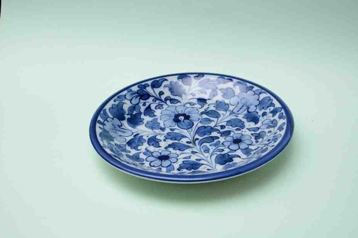[PK0023-CF-BPO-025560] Blue Pottery Quarter Plate