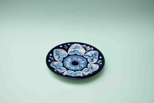 [PK0023-CF-BPO-025575] Blue Pottery Saucer Plate