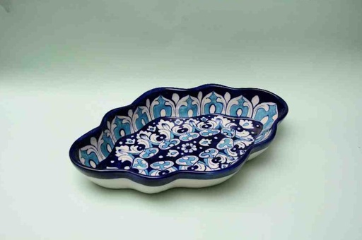 [PK0023-CF-BPO-025596] Blue Pottery Fruit Bowl