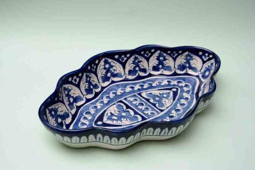 [PK0023-CF-BPO-025597] Blue Pottery Fruit Bowl