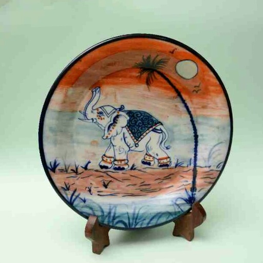 [PK0023-CF-BPO-025647] Blue Pottery Decorative Art Plate