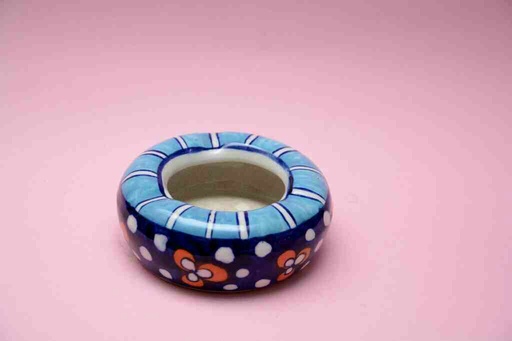 [PK0023-CF-BPO-025711] Blue Pottery Ash Tray
