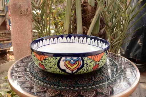[PK0023-CF-BPO-025712] Blue Pottery Large Bowl