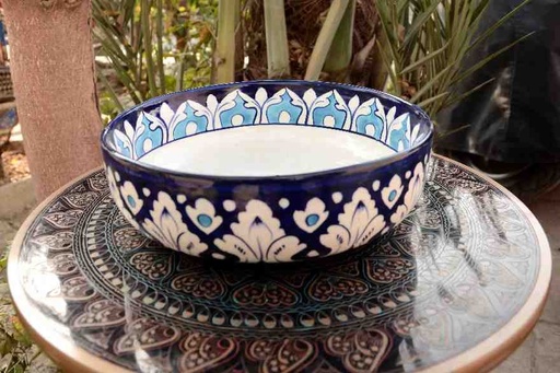 [PK0023-CF-BPO-025721] Blue Pottery Large Bowl