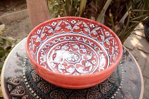 [PK0023-CF-BPO-025727] Blue Pottery Large Bowl