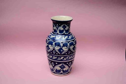[PK0023-HM-VAS-025729] Blue Pottery Medium Flower Vase