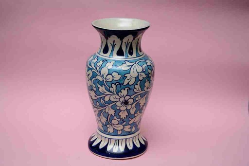 [PK0023-HM-VAS-025747] Blue Pottery Medium Flower Vase