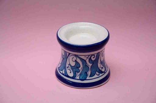 [PK0023-CF-BPO-025826] Blue Pottery Candle Holder