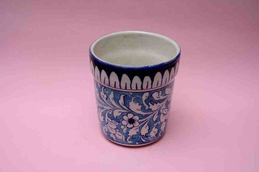 [PK0023-CF-BPO-025839] Blue Pottery Candle Holder