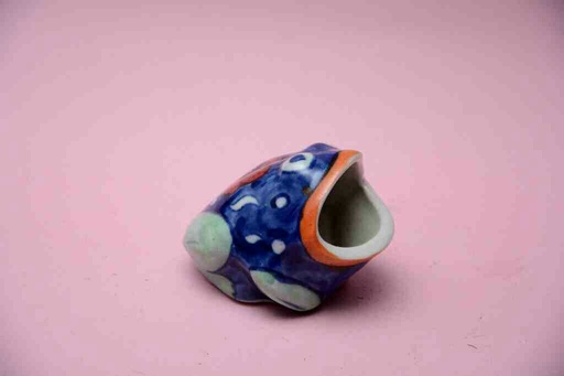 [PK0023-CF-BPO-025917] Blue Pottery Miniature Frog