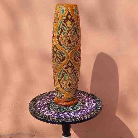 [PK1918-HM-LMP-025937] Camel Skin Lamp