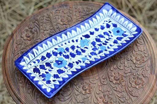 [PK0363-HM-TRY-025978] Blue Pottery kabab Dish