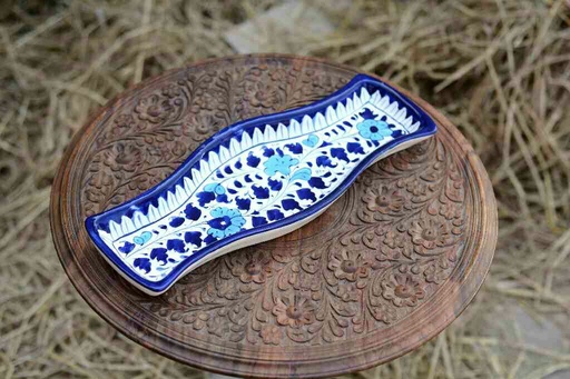 [PK0363-HM-TRY-025986] Blue Pottery kabab Dish