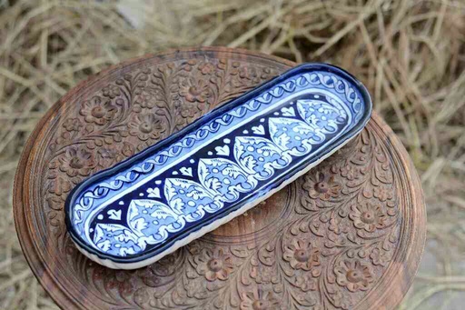 [PK0363-CF-BPO-025998] Blue Pottery kabab Dish