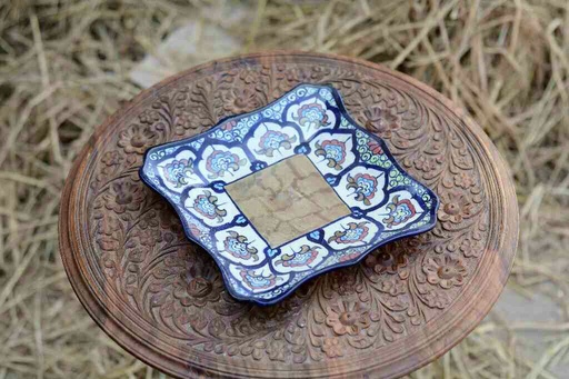 [PK0363-HM-TRY-026030] Blue Pottery Small Dish