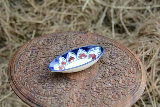 [PK0363-CF-BPO-026072] Blue Pottery Small Raita/Dry Fruit Tray