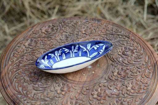 [PK0363-CF-BPO-026074] Blue Pottery Small Raita/Dry Fruit Tray
