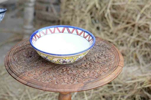 [PK0363-CF-BPO-026093] Blue Pottery Deep Soup Bowl