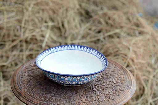 [PK0363-CF-BPO-026096] Blue Pottery Deep Soup Bowl