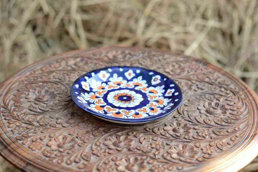 [PK0363-CF-BPO-026251] Blue Pottery Quarter Plate