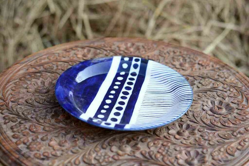 [PK0363-CF-BPO-026261] Blue Pottery Half Plate