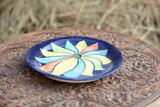 [PK0363-CF-BPO-026263] Blue Pottery Half Plate