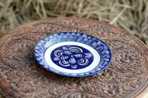 [PK0363-CF-BPO-026270] Blue Pottery Half Plate