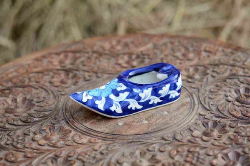 [PK0363-CF-BPO-026347] Blue Pottery Decorative Shoe