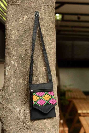 [PK5848-BG-HAN-027890] Hazara Phulkari Embroidered Handbag