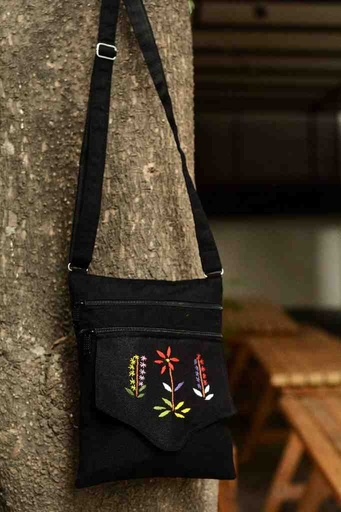 [PK5848-BG-HAN-027892] Hazara Phulkari Embroidered Handbag