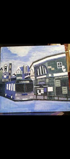 [PK4905-CF-ART-028046] Denim Mosaic on Canvas