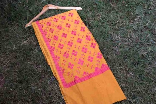 [PK3778-AR-DRW-028705] Embroidered Phulkari Shawl
