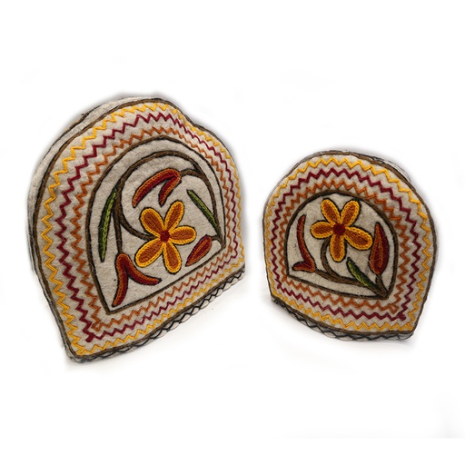 [PK0208-HM-GEN-002602] Hand Embroidery Tea Cozy set