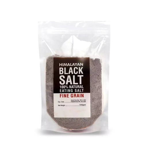 [PK8146-HM-DCR-029177] Himalayan Black Salt Fine Grain 500 gram best for Fruits and Salads Garnishing