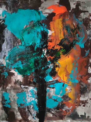 [PK5419-AR-ACR-029663] Contemporary wall art.Original painting for modern decor.