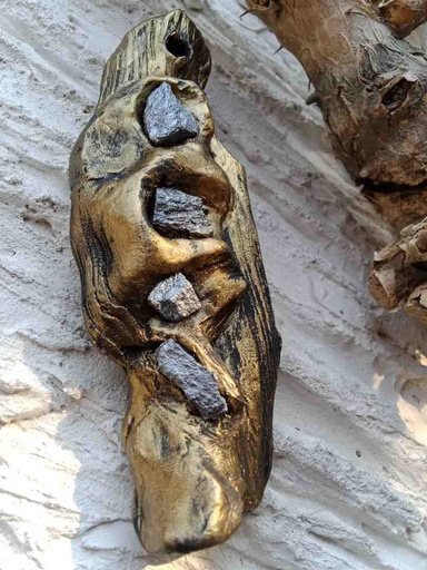 [PK5419-JW-NCK-029689] Raw stones hand sculpted pendant necklace.